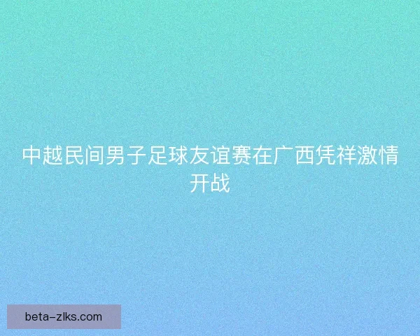 中越民间男子足球友谊赛在广西凭祥激情开战